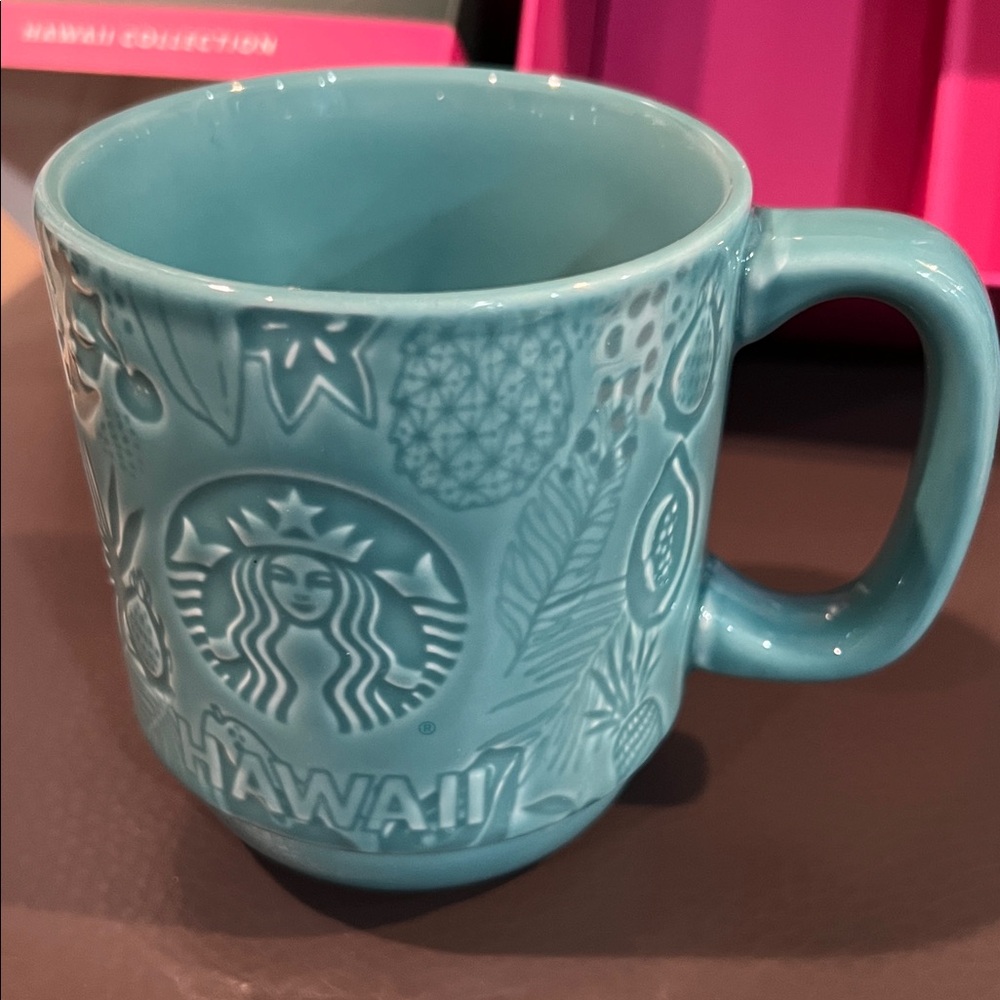 Starbucks Hawaii Collection ceramic mug blue turquoise tropical - Picture 7 of 11